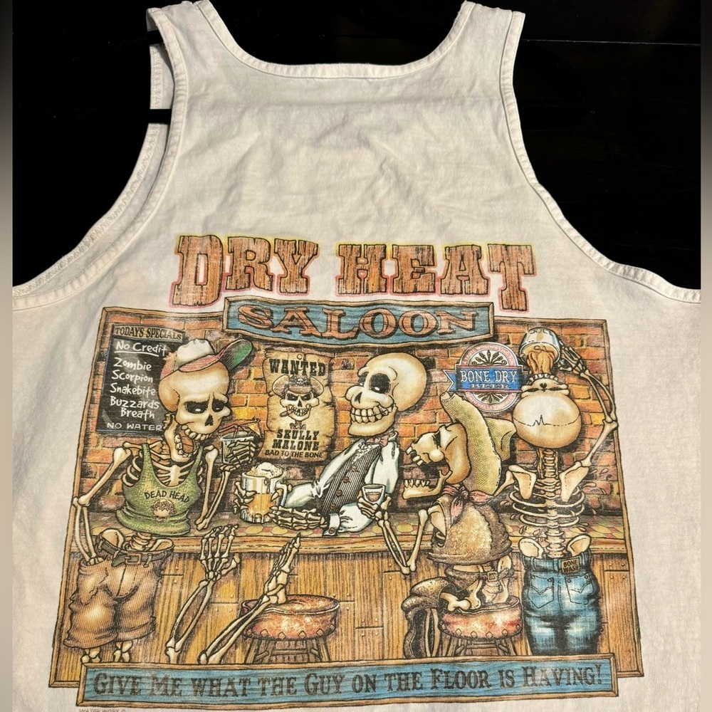 90’s Dry Heat Saloon Muscle Tank Top Lake Havasu Arizona Tourist Souvenir XL